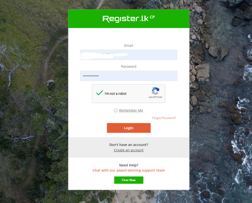 Register.lk website login
